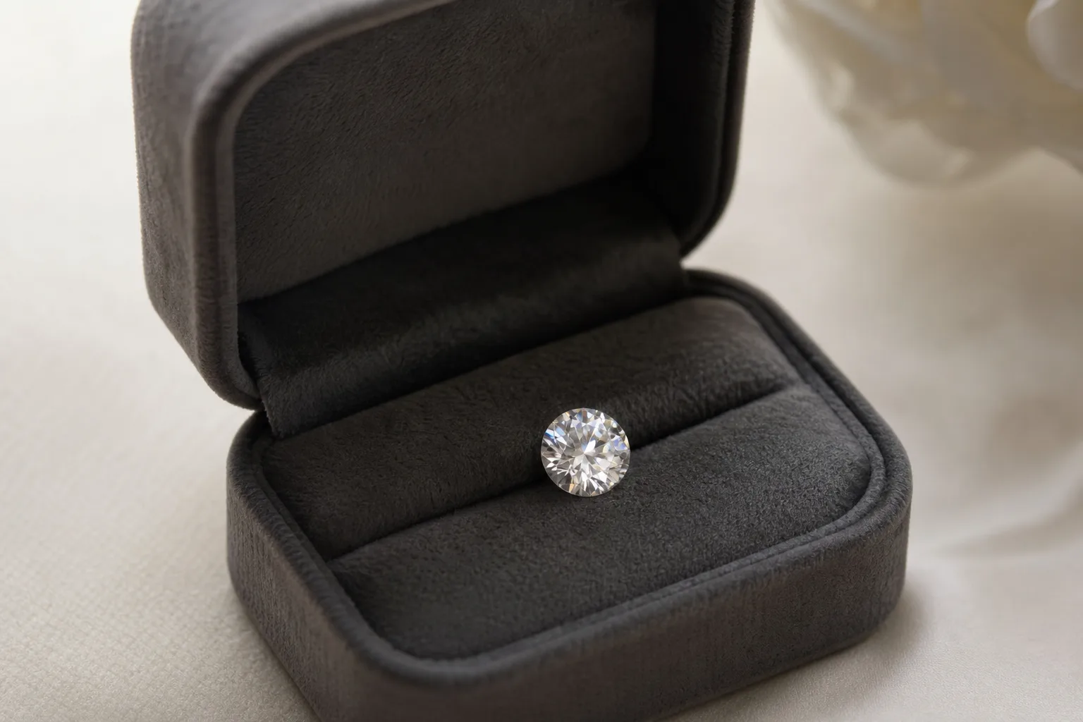 Erinnerungsdiamant in einer Schatulle